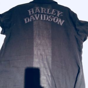 Button down Harley Davidson ☠️